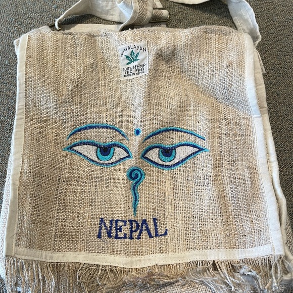 Himalayan 100% HEMP THC FREE Bag, Made in Nepal, 12x12 - Picture 1 of 5